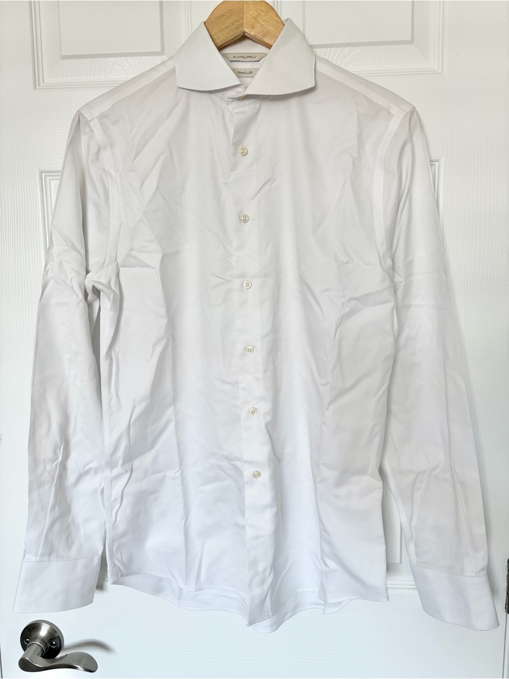 Suitsupply White Men's Dress Shirt - Spread Collar